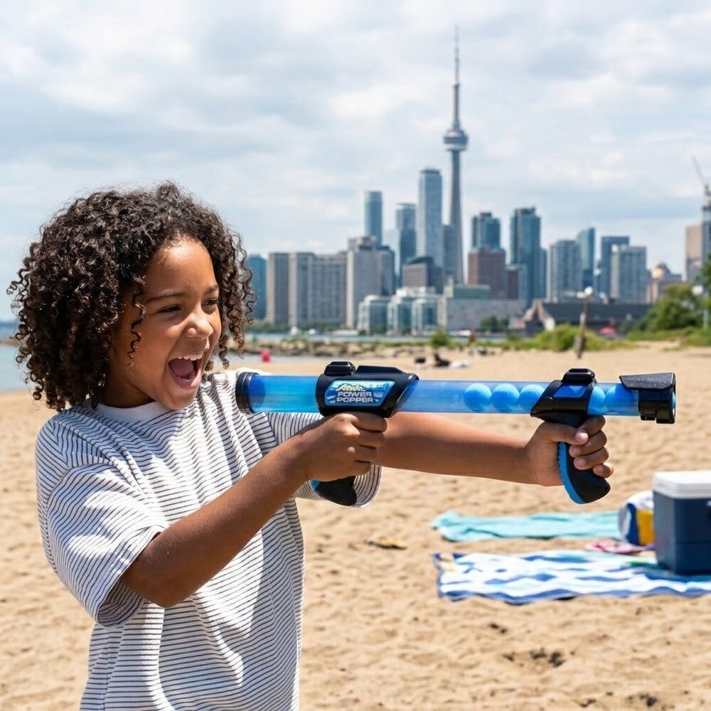 Atomic Power Popper 2-Pack Blue and Yellow with Soft Foam Balls by Hog Wild